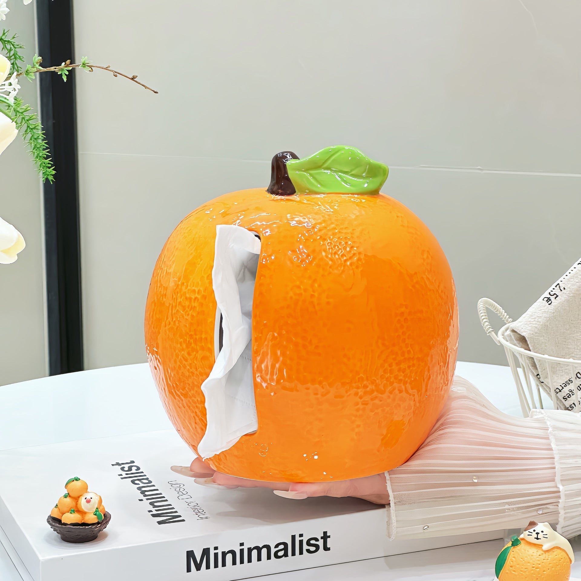 Orange-Shaped Tissue Box