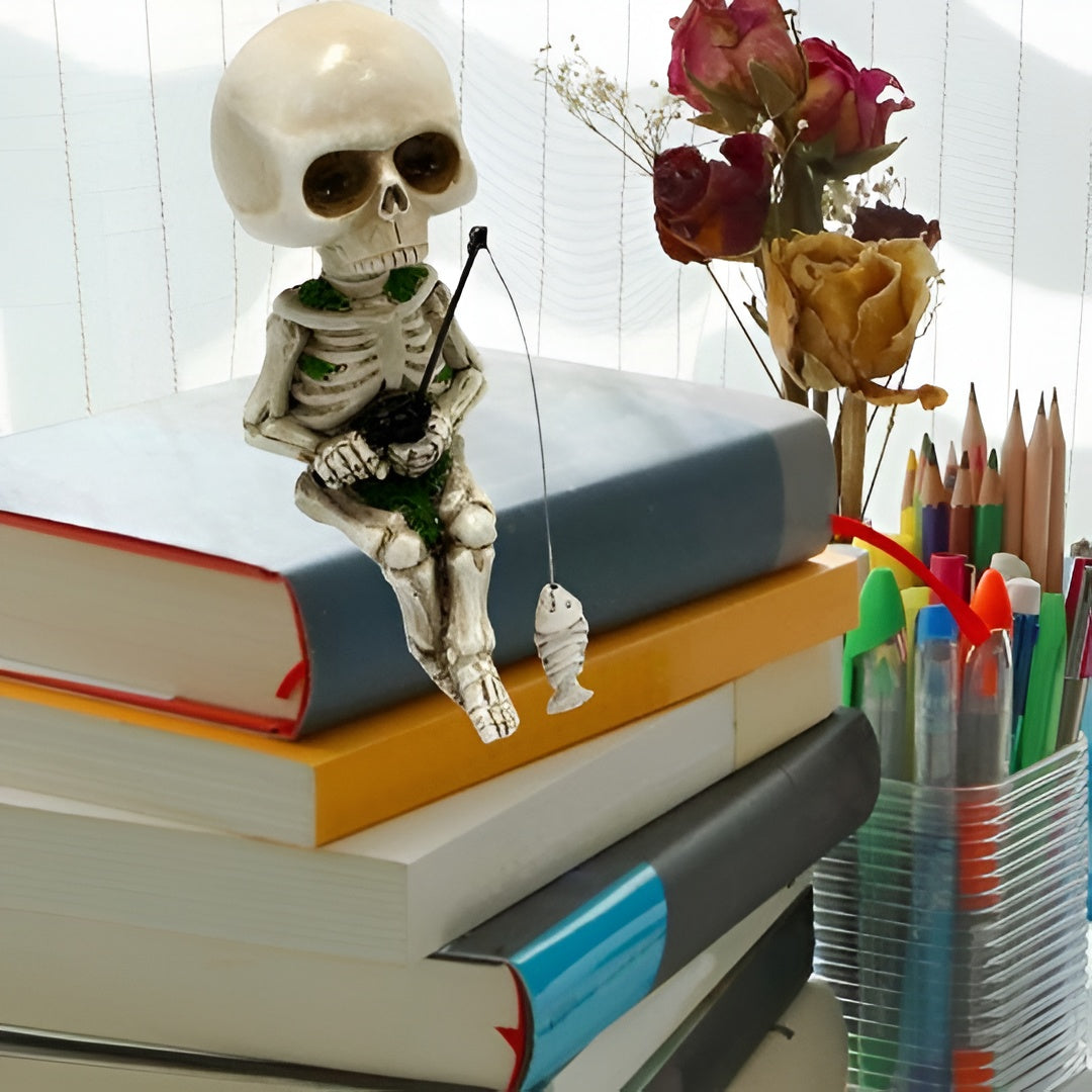 Skeleton Fishing Figure
