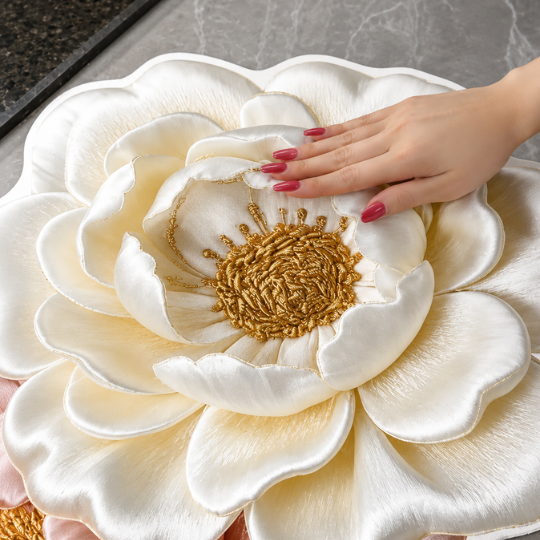 Double Bloom Flower Bath Mat