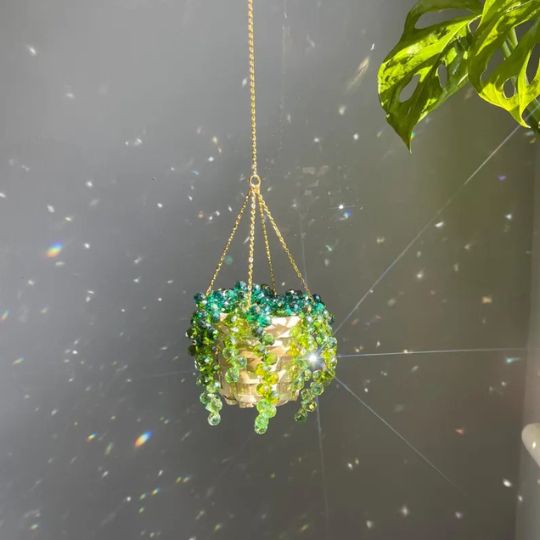 Crystal Hanging Planter